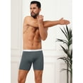 thumbnail image 2 of DARING DIVA Men's Stretch Waistband Boxer Brief Comfortable Solid Underwear 30 Dark Gray, 2 of 6