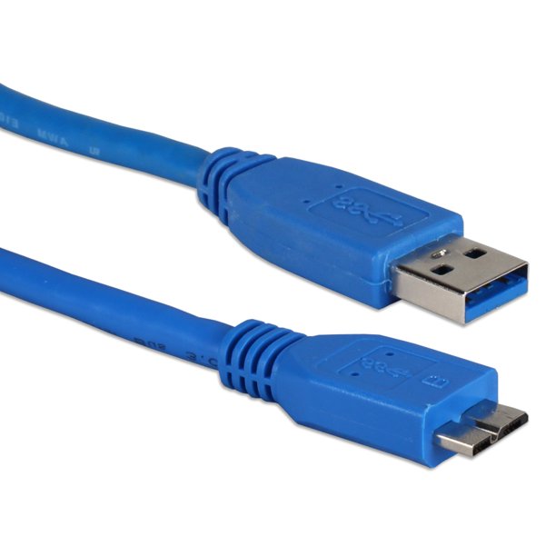 QVS 15ft USB 3.0/3.1 MicroUSB Sync, Charger and Data Transfer Cable