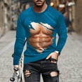 thumbnail image 2 of Qingpeng Long Sleeve Tee Shirts for Men Funny T-Shirt with 3D Print, 2 of 5