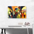 thumbnail image 2 of ARTCANVAS Unter Den Lauben Von Thun 1913 Canvas Art Print by August Macke - Size: 26" x 18" (1.50" Deep), 2 of 9