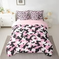 thumbnail image 2 of Homewish Rustic Camo Print 7pcs Bedding Comforter Set,Country Farmhouse Lodge Queen Bedding Sets,Pink Black White Queen Sheet Sets For Girls Kids,Super Cozy Room Decor Reversible, 2 of 8