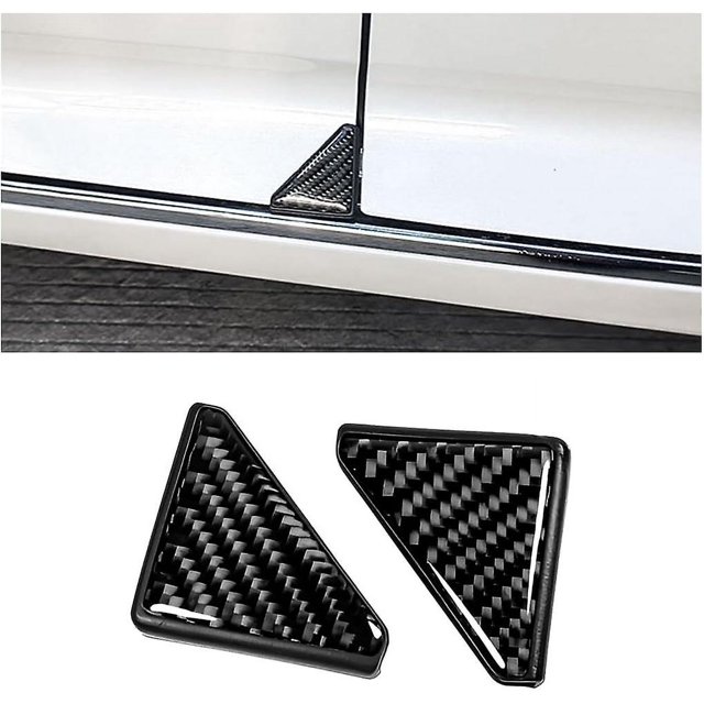(Negro) 2 protectores de esquinas de puerta de coche de PVC, protecciones antiarañazos para esquinas de puertas de coche, cubierta decorativa anticolisión para parte delantera de vehículo universal