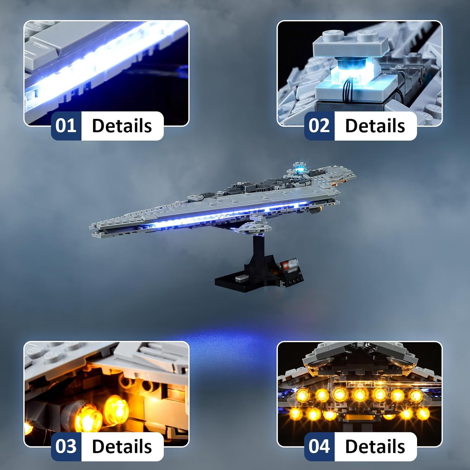 LED Light Kit for 75356 Executor Super Star Destroyer Set Compatible with Lego