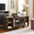 thumbnail image 3 of 58" TV Stand with Middle Glass Doors - Dark Walnut, 3 of 7