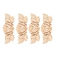 thumbnail image 1 of Appliqué de Porte Fleur, Appliqué Sculpté Durable, Style Vintage pour la Maison pour Porte d'Armoire et d'Armoire, 1 of 8