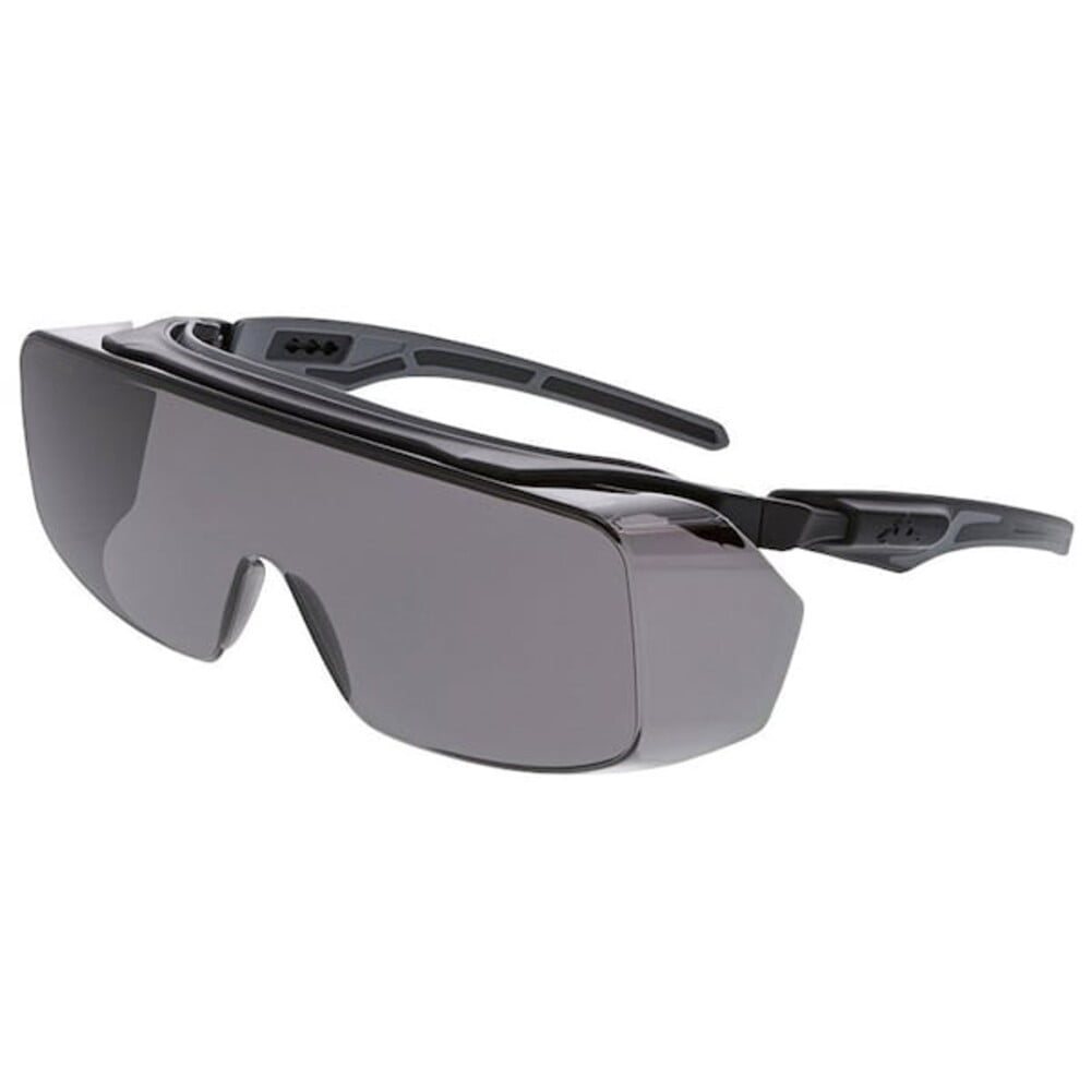 Klondike (OTG), Safety Glasses, Dual Coated MAX3/MAX6, Clear Lens, Black/Lime Frame, Half Frame
