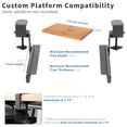 thumbnail image 3 of VIVO Extra Sturdy Clamps and Rails for Custom Wood Keyboard Tray - Pack of 2, 3 of 7
