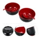 thumbnail image 2 of EeaseMX 1 juego de prácticos tazones de melamina para ramen y arroz con cucharas (negro y rojo), 2 of 7