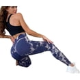 thumbnail image 4 of MBETA-pantalones ajustados de realce de cadera color melocotón con lazo lejía cintura alta pantalones ajustados para Yoga y Fitness mallas deportivas sin costuras Tie Dye, 4 of 4