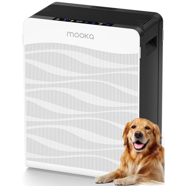 Purificador de aire MOOKA C300 para habitación grande de 2800 pies cuadrados con monitor