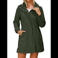 thumbnail image 2 of Chaqueta Impermeable para Mujer con Capucha, Abrigo Impermeable para Mujer, Cortavientos Verde S, 2 of 8