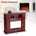 thumbnail image 7 of Waleaf 43’’ x 39’’ Solid Wood Burnished Oak Modern Fireplace Mantel, 7 of 7