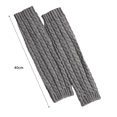 thumbnail image 2 of Warm Knitted Leg Warmers 1 Pair Grey, 2 of 4