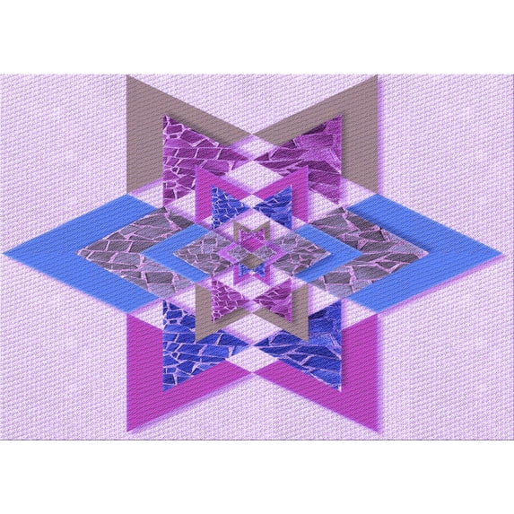 Ahgly Company Indoor Rectangle Patterned Blossom Pink Area Rugs, 4' x 6'