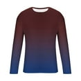 thumbnail image 5 of Dagugfen Mens Tops Summer Long Sleeve Crew Neck Fitted Comfy Gradient Color Casual Tee Shirts Fashion, 5 of 5