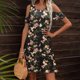 thumbnail image 2 of Vestido de Verano para las Mujeres, Vestido de Camisola sin Tirantes con Impresión de Flores, Mini Casual Sexy para la Fiesta, 2 of 9