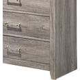 thumbnail image 3 of Kings Brand Furniture Harmony 5 Wood Drawer Chest Dresser for Bedroom - Tall & Modern Storage Organizer (Light Oak Gray), 3 of 7