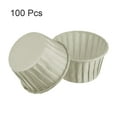 thumbnail image 3 of Uxcell 100Pcs Cupcake Baking Cups 3.5oz Standard Size Paper Cupcake Liners Greaseproof Wrappers Disposable Grey, 3 of 6