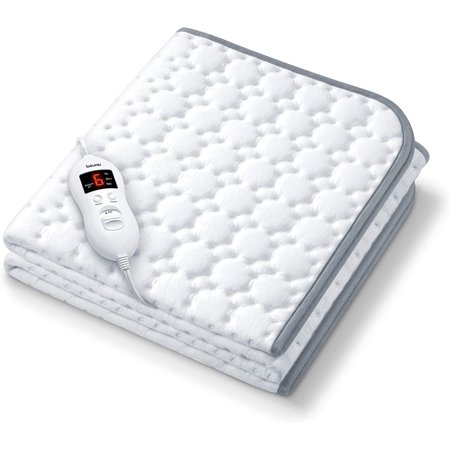 Beurer UWB55 Heated Underblanket | Electric Blanket with Super Soft Fleece - Personal Heating Pad Warmer with 8 Temperature Settings, Auto Shut-Off and Overheat Safety Features