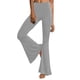 thumbnail image 1 of Pantalones de mujer de cintura alta y pernera acampanada: color liso, estilo informal/deportivo, tejido resistente para el uso diario, talla real, lavado a máquina delicado., 1 of 7