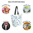 thumbnail image 7 of FORMRS Womens Canvas Tote Bag with Zipper Inner Pocket Shoulder Handbag, Forget Me Not, 7 of 7