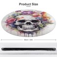 thumbnail image 2 of Colorful Flower Skull Round Rugs -Washable Non-Slip Small Round Area Rug Throw Soft Circle Rugs for Bedroom, Modern Print Indoor Carpet for Entryway Sofa Living Room, 2 of 7