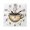 Black, variant on 7.78in Simple Coffee Pattern Square Wall and Table Clock Dual Use Vintage Design in Black or Gold