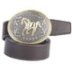thumbnail image 5 of Cinturón de cuero estilo vaquero con hebilla con estampado de caballo 3D, para hombre, ropa de moda, accesorios de joyería, color café, 5 of 8