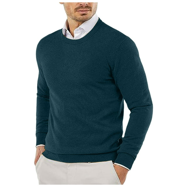 LUOGENLI Chandail pour Homme à Fermeture Éclair 3TG Homme Automne et Hiver Lisse Confortable Léger Drapé Doux Peau Texturée Ajusté Col Rond Manches Longues Gilets pour Homme Décontracté Bleu Foncé Taille TG