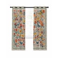 thumbnail image 7 of Boho Beige Flowers Blackout Curtains for Bedroom, Spring Abstract Watercolor Floral Leaf Thermal Insulated Kitchen Drapes with Grommets, Light Blocking Window Treatment, 2 Panels 52" x 45", 7 of 7