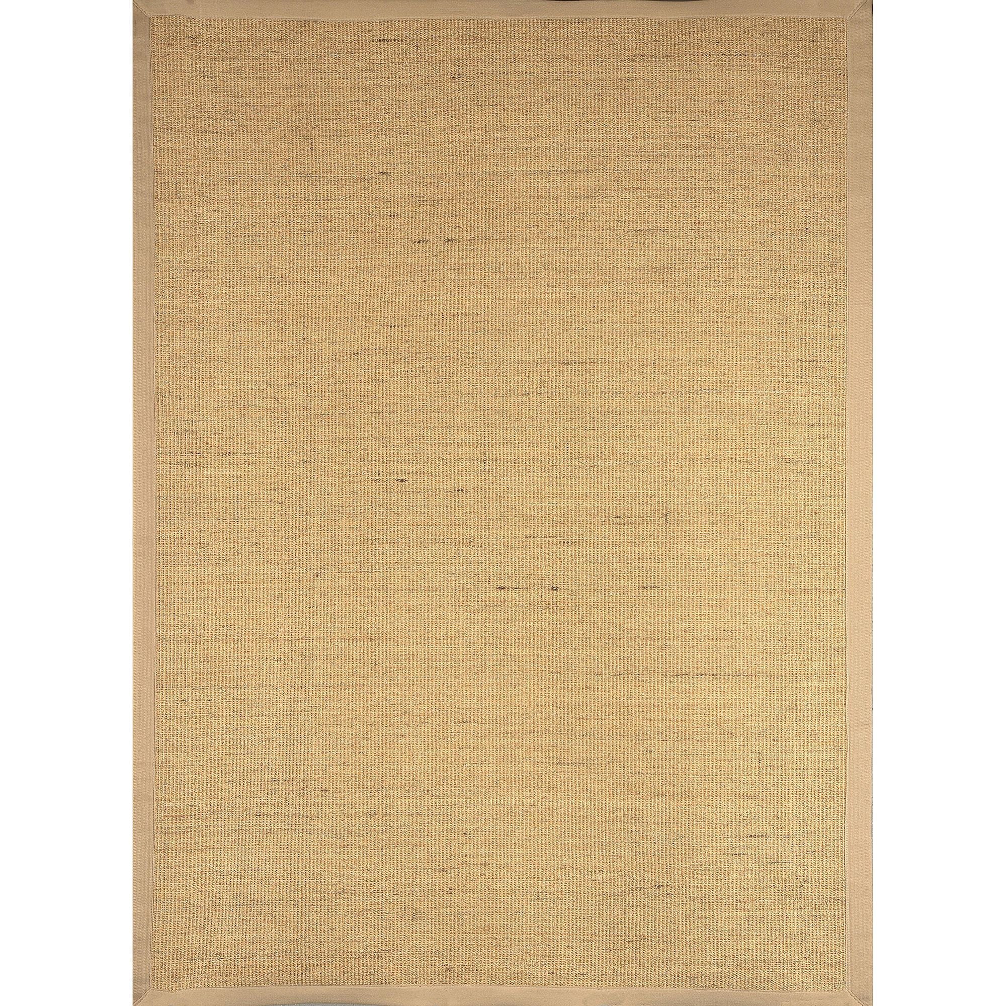 Natural Sisal Area Rug with Rubber Dot Backing