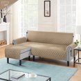thumbnail image 2 of Housse de Canapé en L, Housse de Sofa Sectionnel, Housse de Chaise Longue, Housse de Sofa Réversible, Protège-Meubles, Housse pour la Déco de la Maison (Camel, Grand), 2 of 7