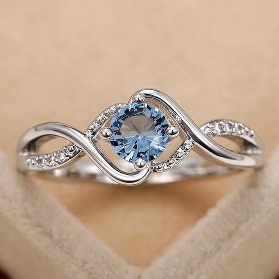 LINXIQIN Classic Promise Ring Valentine's Day Ladies For Women Sparkling High Quality AAA Zircon Cubic Zirconia Ring Perfect Present Gift Box Included