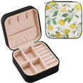 thumbnail image 2 of GZHJMY Lemon Small Jewelry Box, Portable Leather Travel Jewelry Storage Case for Rings Earrings Necklace Bracelets, 2 of 7