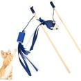 thumbnail image 2 of 2PCS Cat Teaser Bell Paper Tube Mouse Faux Feather Cat Wand Cat Interactive Toy, 2 of 10