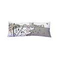 thumbnail image 2 of 35" White Ocean City Maryland Daylight Skyline Lumbar Decorative Pillow, 2 of 5
