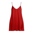 thumbnail image 3 of Lenpel Satin Mini Sundresses for Women V Neck Spaghetti Strap Dresses with Pockets Flowy Comfy Loose Fit Lounge Dresses, 3 of 7