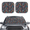 thumbnail image 2 of Vsdgher Colorful Fish Print Car Windshield Sun Shade, Reflective Sunshade Window Sunshade Sun Visor Protector Fit for Cars,Trucks,SUVs-Large, 2 of 6