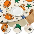 thumbnail image 4 of Colorful Footballs and Stars Pattern Round Fitted Tablecloth with Elastic Edge,Dining Table Cover Waterproof,Outdoor Round Tablecloth for Camping,Dining,Indoor and Outdoor, 4 of 7