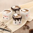 thumbnail image 1 of AVAFORT Marshmallow Shaped Hot Chocolate Mugs Set Heart Emoji 4 Cups Set, 1 of 4