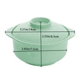 thumbnail image 1 of Moyic Instant Noodles Bowl with Lid Japanese Lunch Ramen Box Handle Simple Accessories Students Large Bowls Rice Soup Style Curved Mostrada Verde Moyic JJ24005-03, 1 of 6