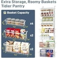 thumbnail image 5 of Over The Door Pantry Organizer, 8-Tier Over The Door Organizer with Adjustable Baskets, Metal Hanging Spice Rack for Pantry Organizers and Storage, Suitable for Kitchen Laundry Room & Bathroom, White, 5 of 8