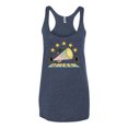 thumbnail image 2 of Wild Bobby All Star Cheerleading Megaphone Girl Sports Women Tri-Blend Racerback Tank Top, Vintage Navy, Large, 2 of 5