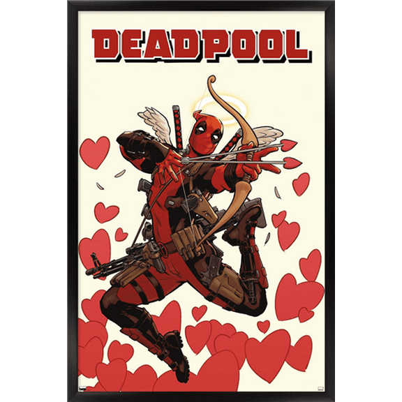 Marvel Comics Deadpool - Cupid Wall Poster, 22.375" x 34" Framed