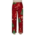 thumbnail image 5 of Fengactive Women's Christmas Pajamas Set Cute Graphic Loose Long Sleeve Button Down Top with Long Pants 2 Piece Loungewear, 5 of 9