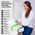 thumbnail image 3 of Tinkle Mat Disposable Toilet Commode Mat - 24 x 24 Inches, 20 Pack, Unscented, 3 of 7