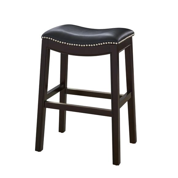 Banqueta de Barra New Ridge Home Goods Julian con Asiento de Montura de Madera