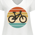 thumbnail image 4 of Inktastic Bicycle Vintage Cyclist Sunset Women's Plus Size V-Neck T-Shirt, 4 of 5