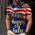 thumbnail image 2 of Save On Summer Polo Shirts For Men Independence Day Patriotic Collared Tee Shirts Ultra Soft Short Sleeve Tunic Tops Causal Retro Sweatwear Usa Flag Star Stripe Top Beach Holiday Outfits, 2 of 5