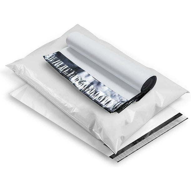Poly Mailers 10x13 Shipping Bags 10 x 13.Pack of 100 White Large